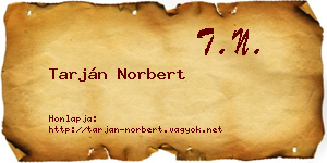 Tarján Norbert névjegykártya
